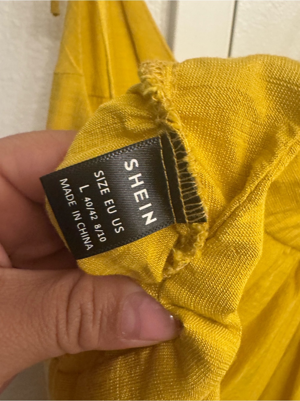 SHEIN Mustard Yellow Textured Tank Top